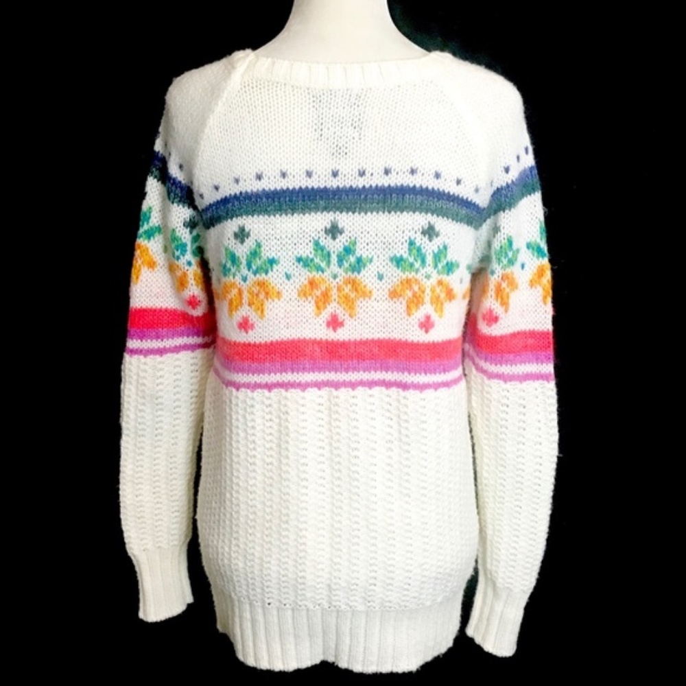 American Eagle Fun Oversized White Wool Sweater - image 3